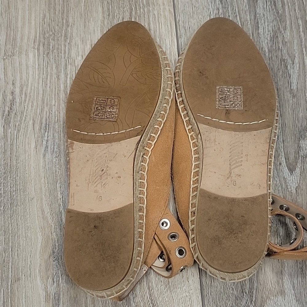 Paige Copa Camel Espadrille Flat Size 6 - Picture 6 of 6